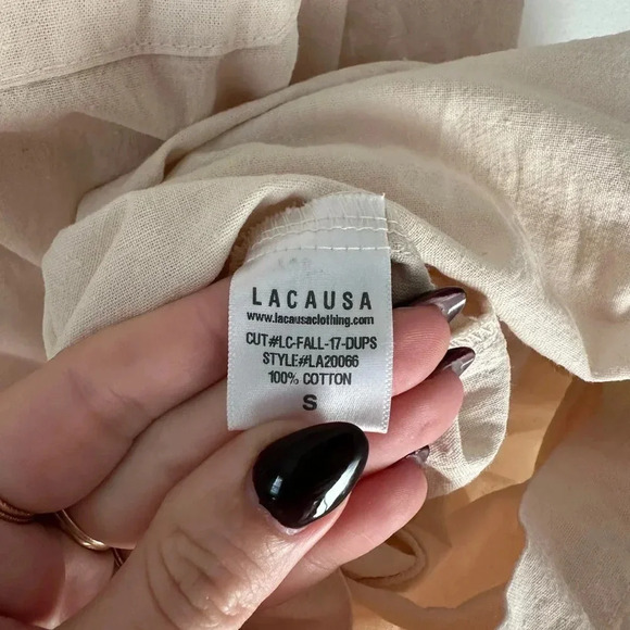 LACAUSA Lucky Jumpsuit in Toasted Mineral Wash; Size Small. - Picture 7 of 10